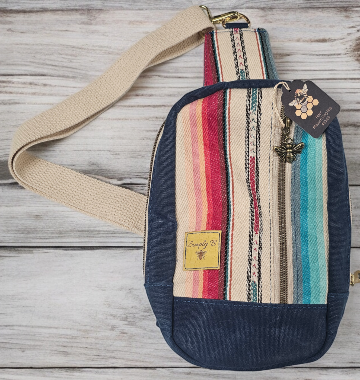 Simply B: Medium Sling Bag - Aztec