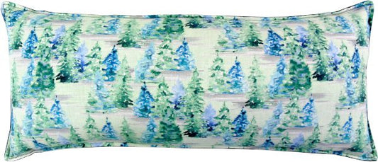 Watercolor forest couch pillow