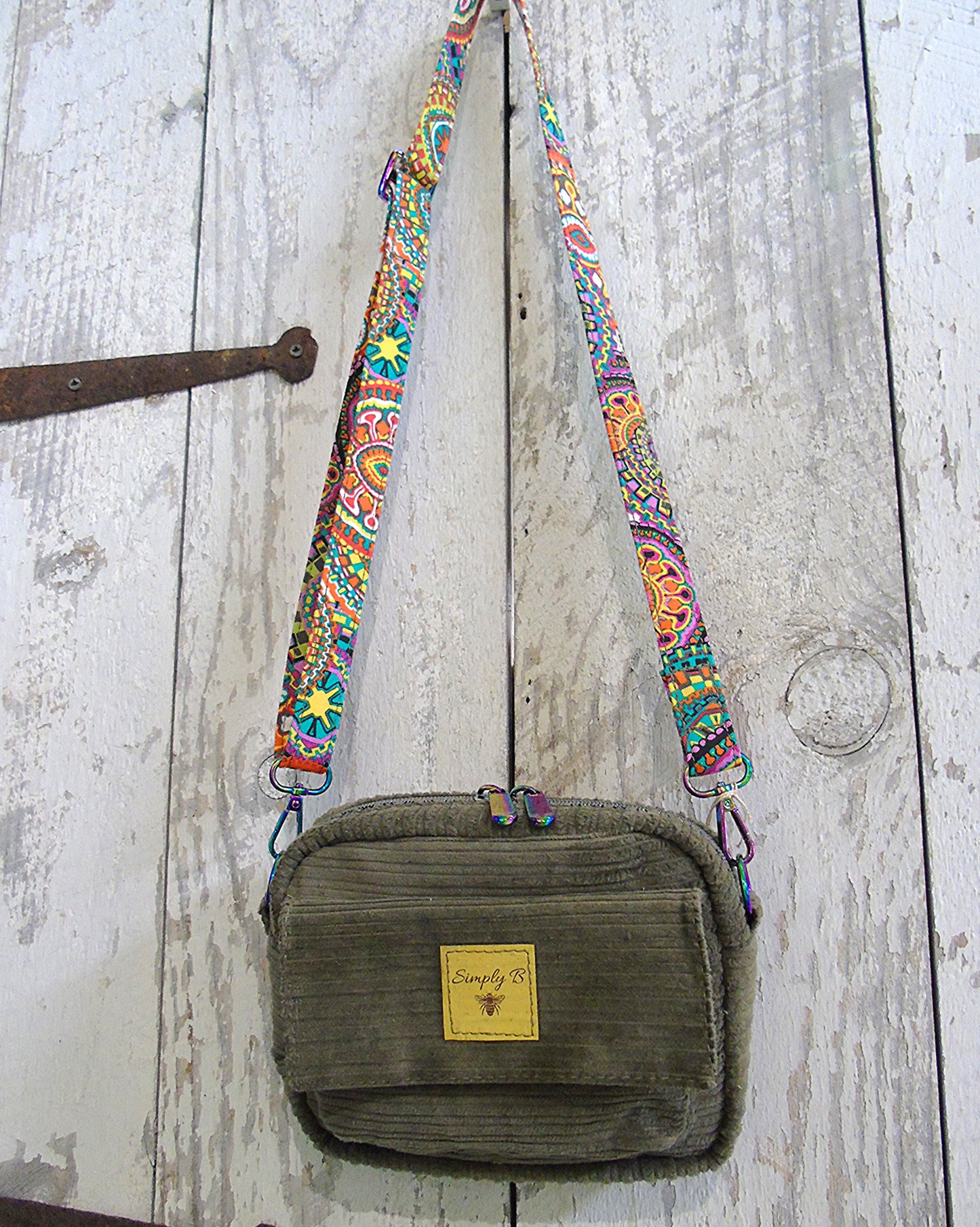 Simply B: Mini Crossbody Bag - Groovy Corduroy