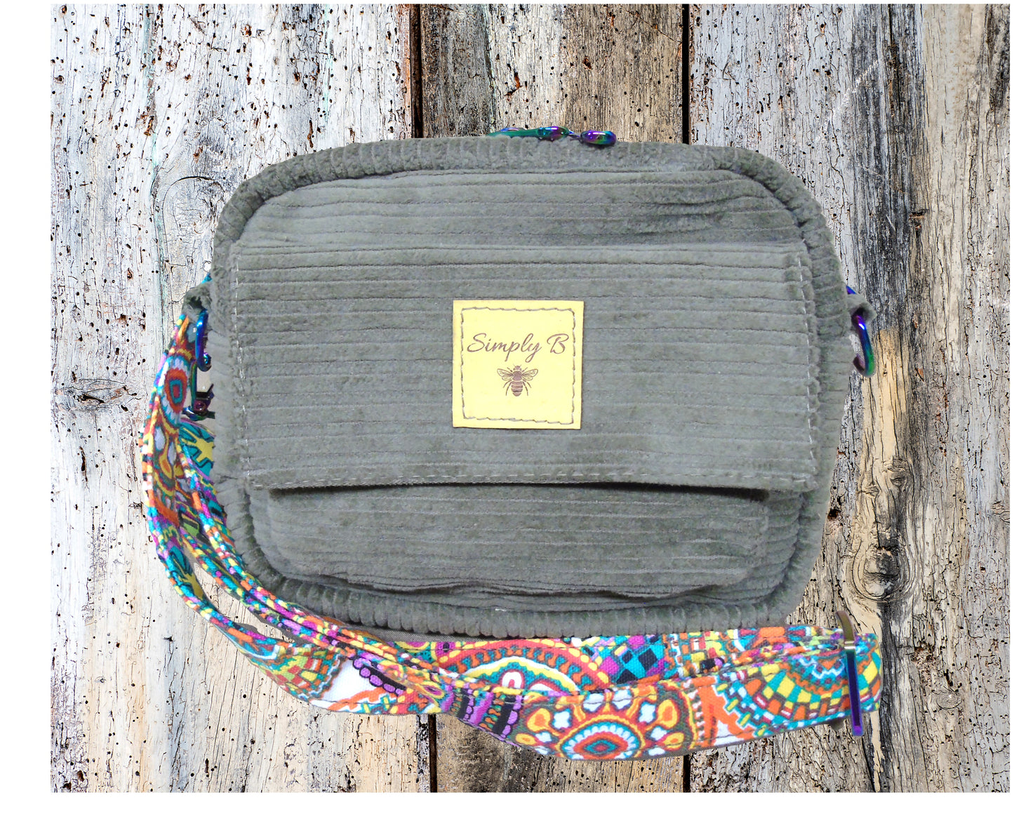 Simply B: Mini Crossbody Bag - Groovy Corduroy