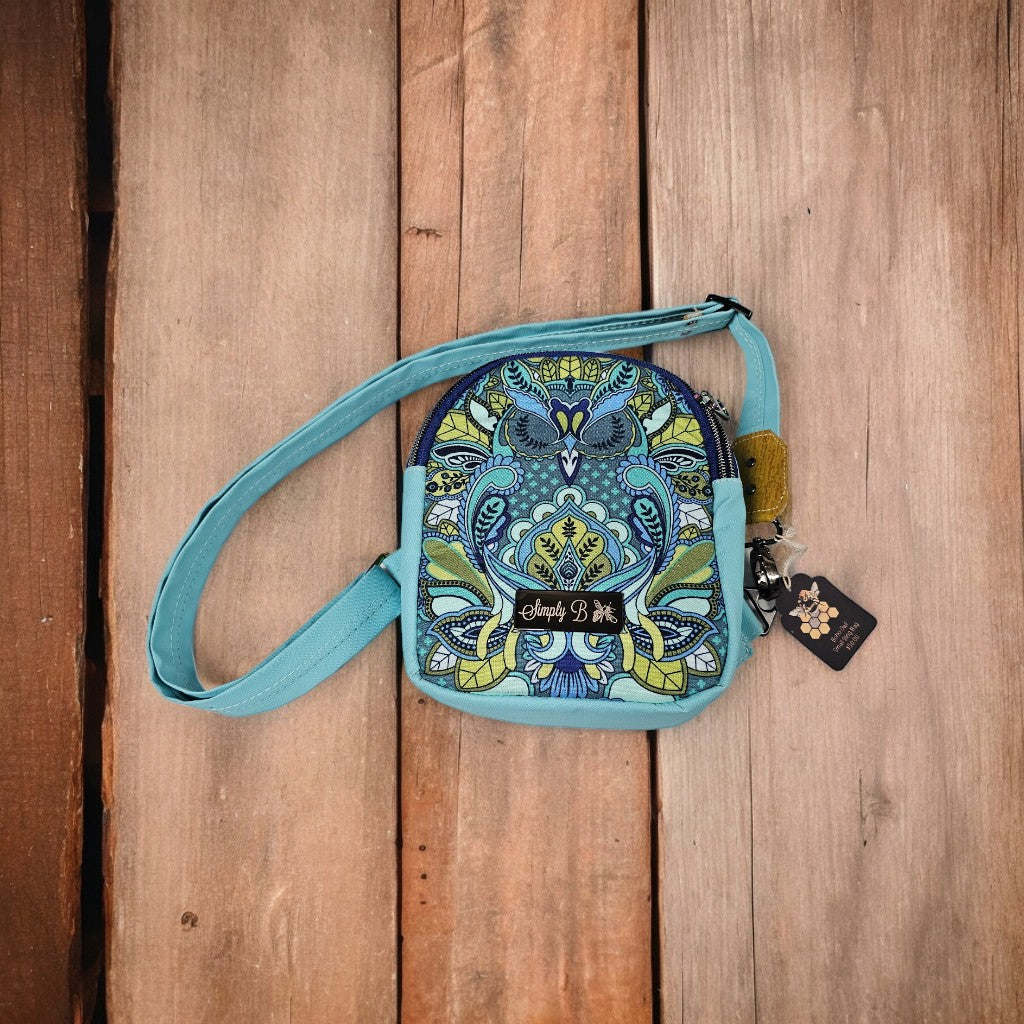 Simply B: Small Sling Bag- Boho Owl