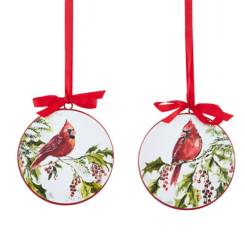 6" Cardinal Disc Ornament