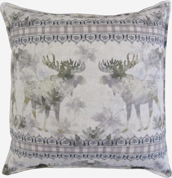 Moose batik-designed pillow