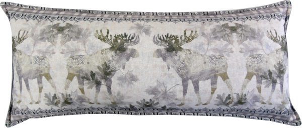 Moose batik couch pillow
