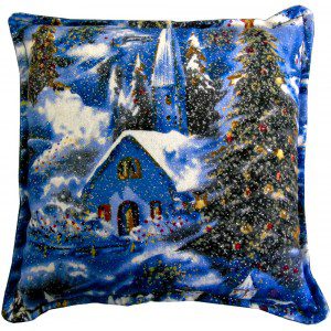 A pillow with a night before Christmas design