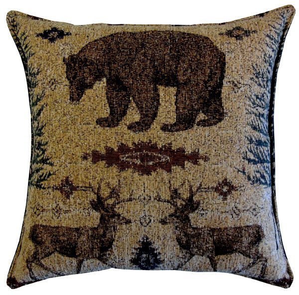 Maine Lodge Wildlife X-Large Tapestry Balsam Pillow