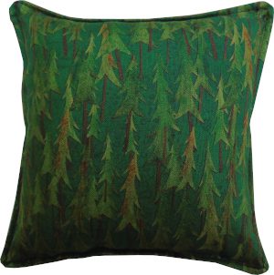 Pine tree forest green pillow