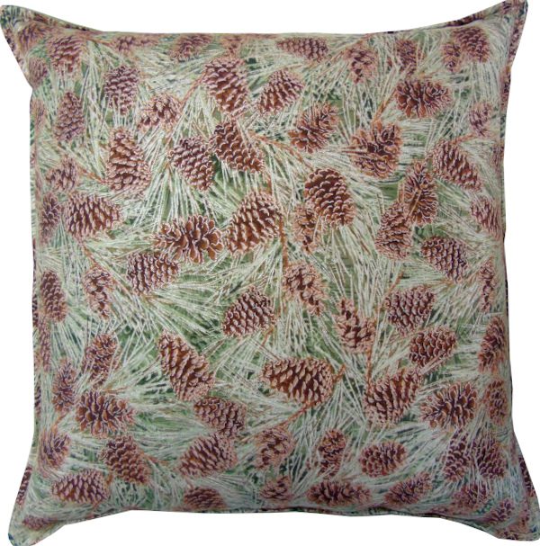 Shimmering pine branches pillow