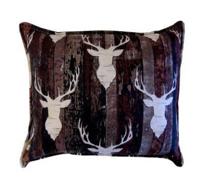A throw pillowcase with deer