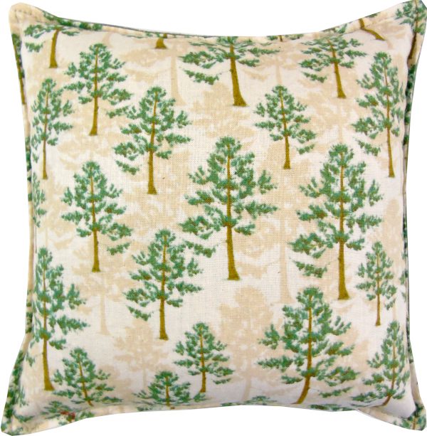 Tree designs on a beige pillow (1)