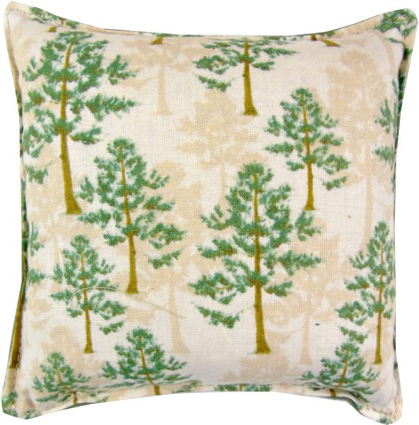 A pillow with a tree design
