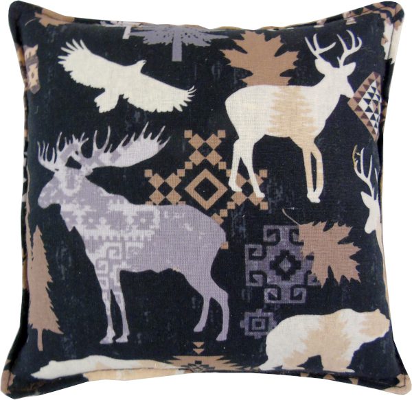 A pillow with animal print