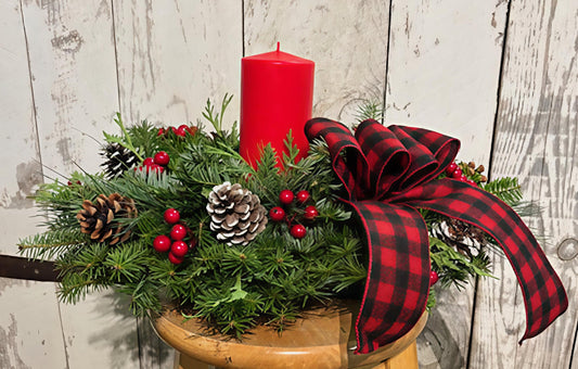 Adirondack Style Large Centerpiece-Pillar