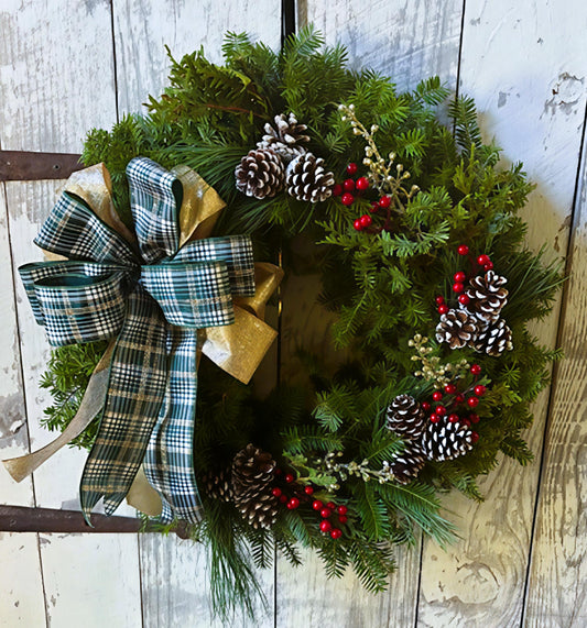 Celtic Roots Elegant Mixed Greens Wreath